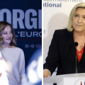 Giorgia Meloni e Marine Le Pen: os dois lados da extrema direita europeia